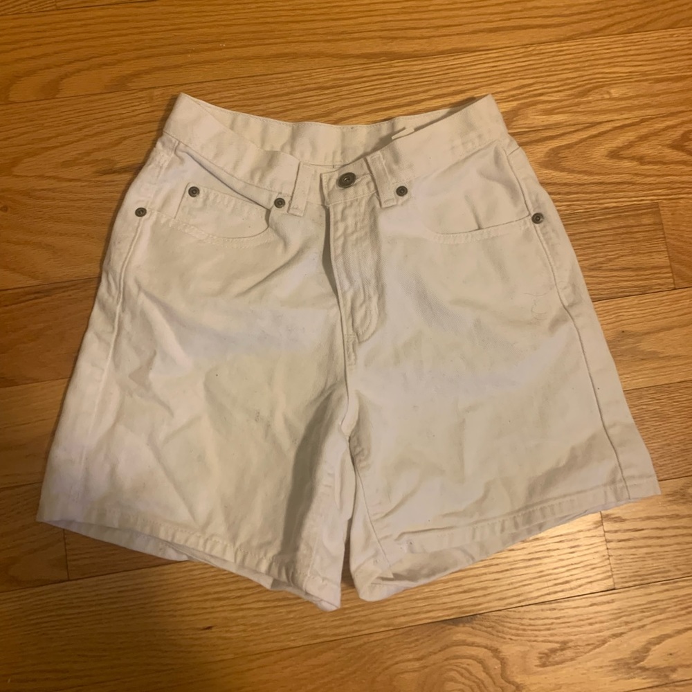Liz Claiborne Vintage High Rise Denim Shorts White